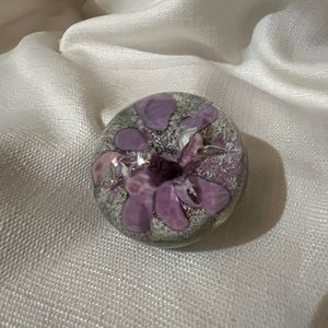Purple Flower Paperweight